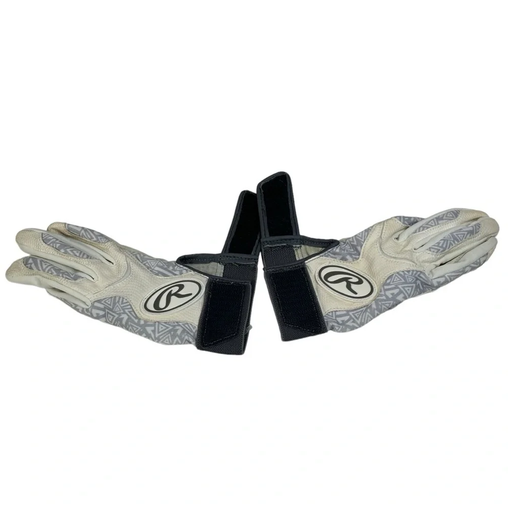 Rawlings Cream & Gray Leather Golf Gloves Women’s Size X-Small